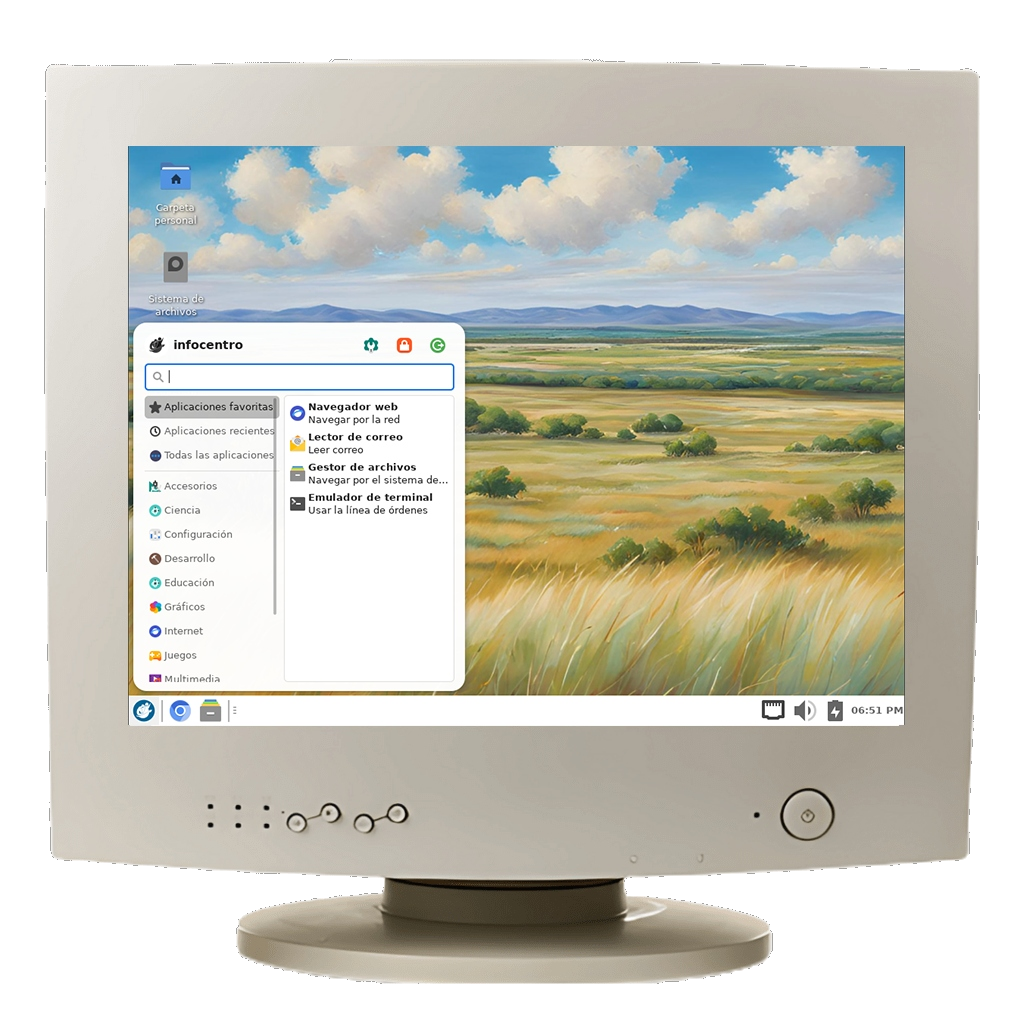 Monitor CRT con Infocentro OS