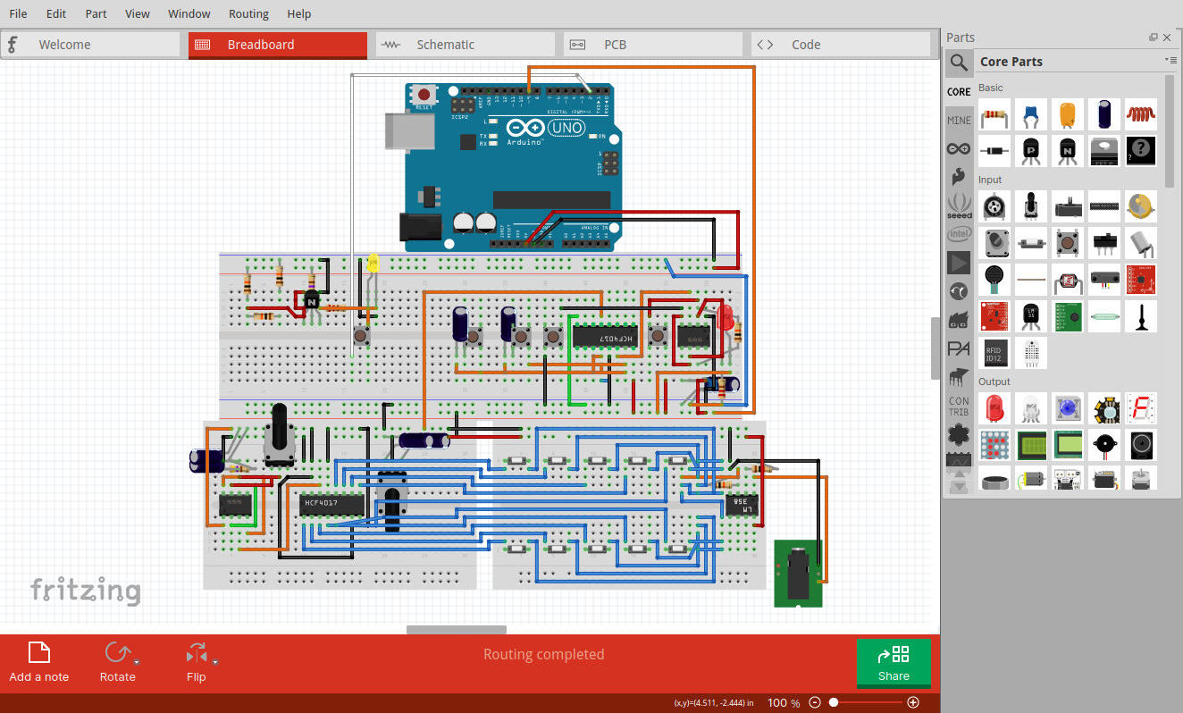 Arduino y Fritzing